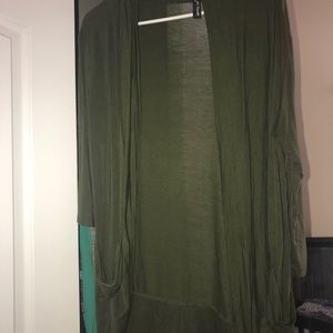 Forest green cardigan